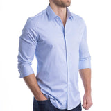goTIELESS Ultimate Dress Shirt (Blue Diamond) - Million Dollar Collar - Flyclothing LLC