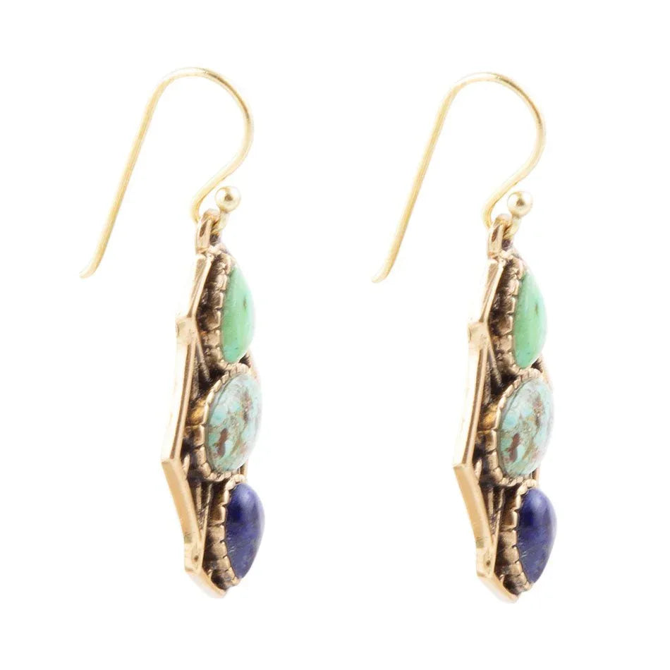 Blue Hues Multi Stone Earring - Barse Jewelry - Flyclothing LLC