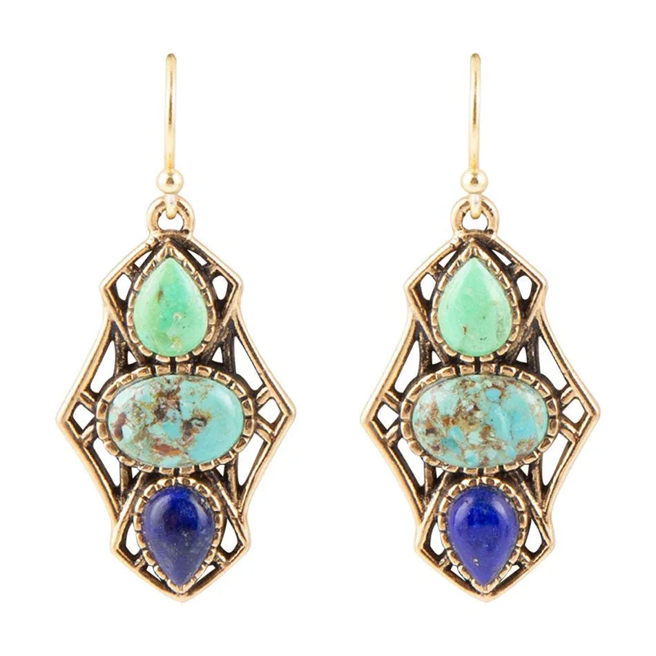 Blue Hues Multi Stone Earring - Barse Jewelry - Flyclothing LLC