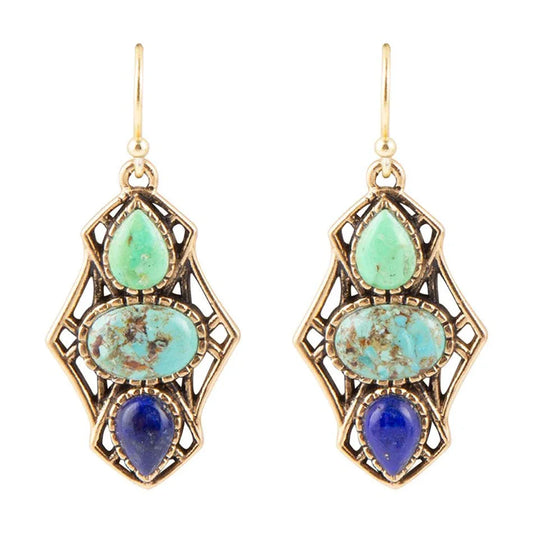 Blue Hues Multi Stone Earring - Barse Jewelry - Flyclothing LLC