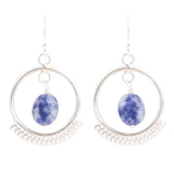 Blue Kyanite and Sterling Silver Drop Earrings