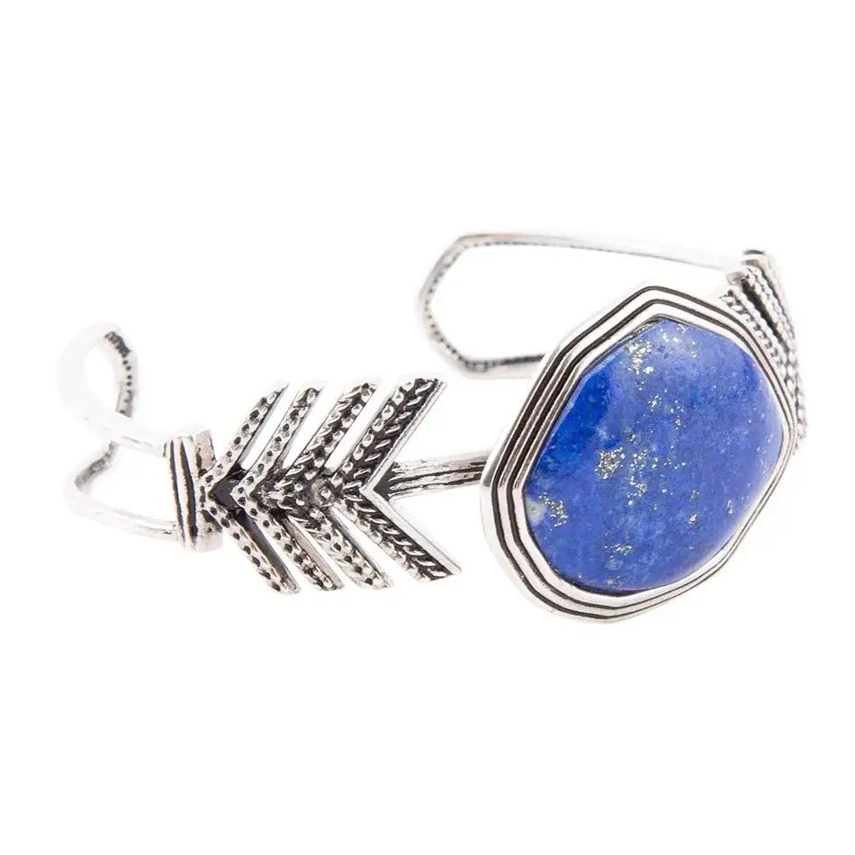 Blue Lapis and Sterling Silver Statement Cuff - Barse Jewelry - Flyclothing LLC