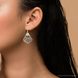 Blue Turquoise Flourish Golden Drop Earrings - Barse Jewelry - Flyclothing LLC