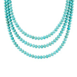 Blue Turquoise Magnesite Golden Necklace - Barse Jewelry - Flyclothing LLC