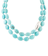 Blue Turquoise Magnesite Sterling Silver Strand Necklace - Barse Jewelry - Flyclothing LLC