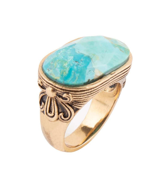 Blue Turquoise Oval Statement Ring - Barse Jewelry - Flyclothing LLC