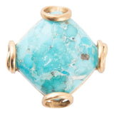 Blue Turquoise Rhombus Statement Ring - Barse Jewelry - Flyclothing LLC