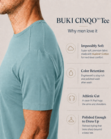 Buki Cinqo Tech Tee - Blue Grey