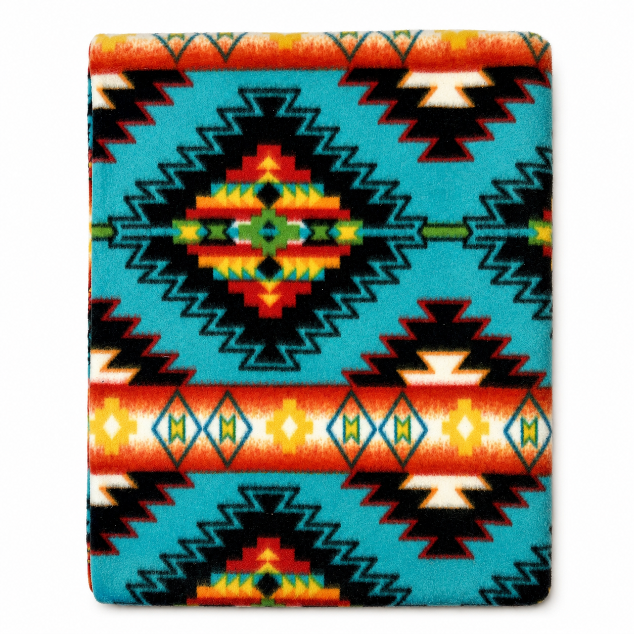 Rockmount Ranch Wear Native Pattern Fleece Western Blanket in Turquoise & Brown - Rockmount Clothing - Flyclothing LLC