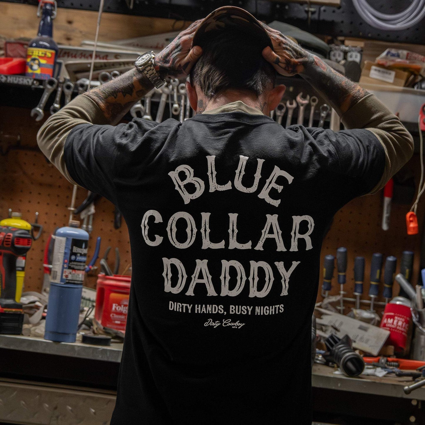 Blue Collar Daddy Men's T-Shirt - DIRTY COWBOY USA - Flyclothing LLC