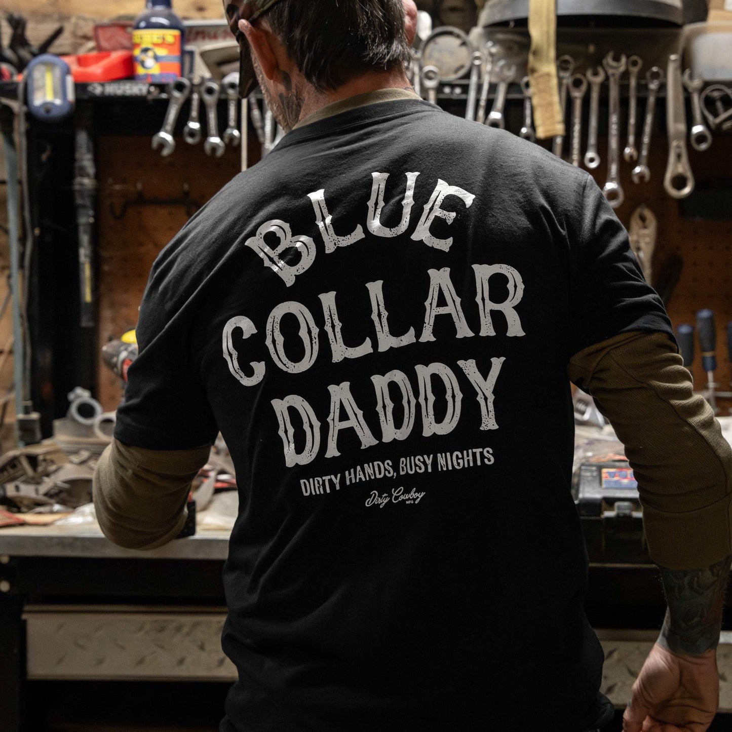 Blue Collar Daddy Men's T-Shirt - DIRTY COWBOY USA - Flyclothing LLC