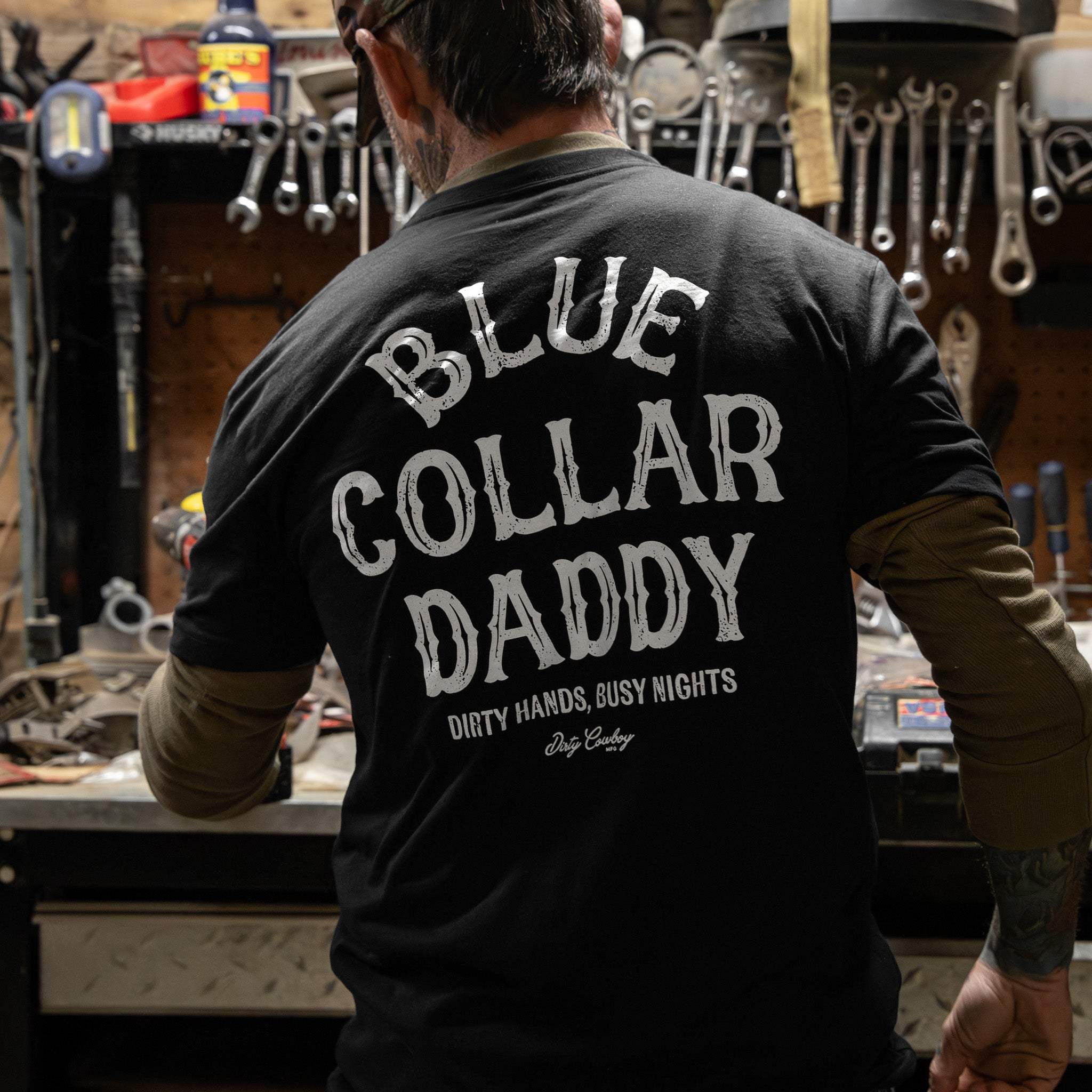 Blue Collar Daddy Men's T-Shirt - DIRTY COWBOY USA - Flyclothing LLC