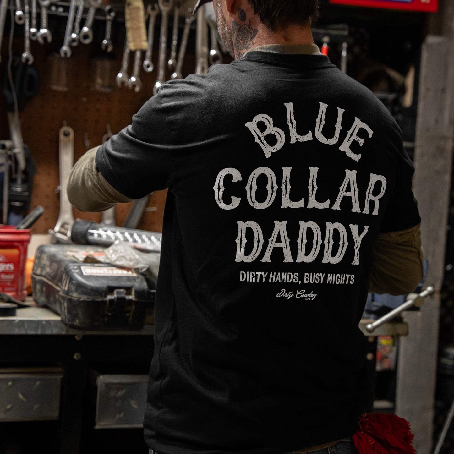 Blue Collar Daddy Men's T-Shirt - DIRTY COWBOY USA - Flyclothing LLC