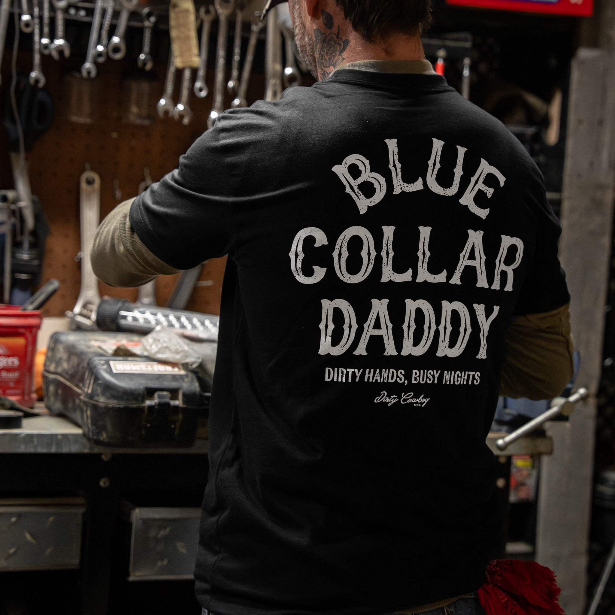 Blue Collar Daddy Men's T-Shirt - DIRTY COWBOY USA - Flyclothing LLC