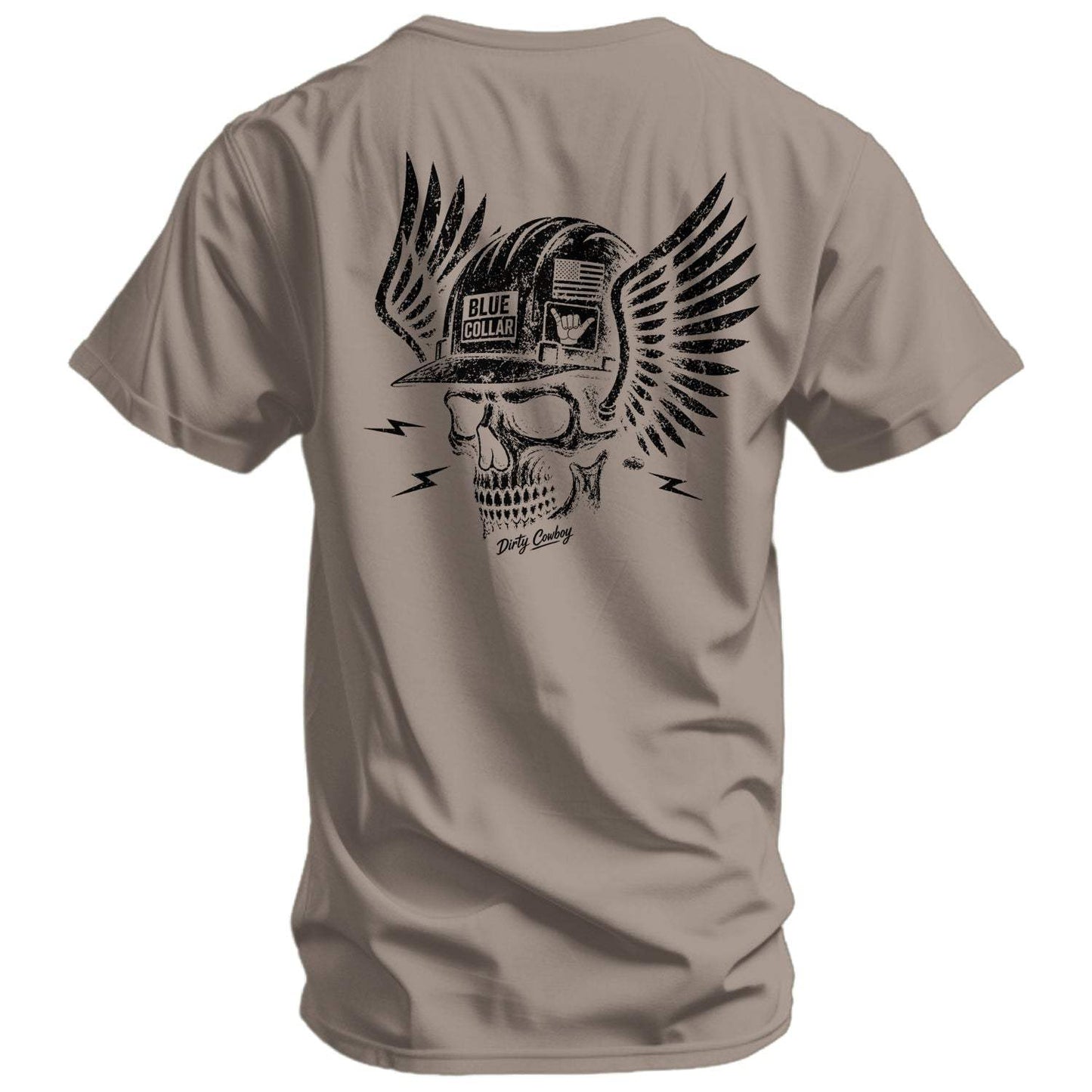 Blue Collar Skull Men's T-Shirt - DIRTY COWBOY USA - Flyclothing LLC