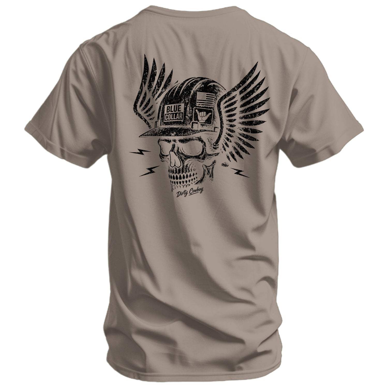 Blue Collar Skull Men's T-Shirt - DIRTY COWBOY USA - Flyclothing LLC