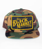 Black Market Art Company Black Market Snap Back Camo Hat Print - Black Market Art Company - Flyclothing LLC