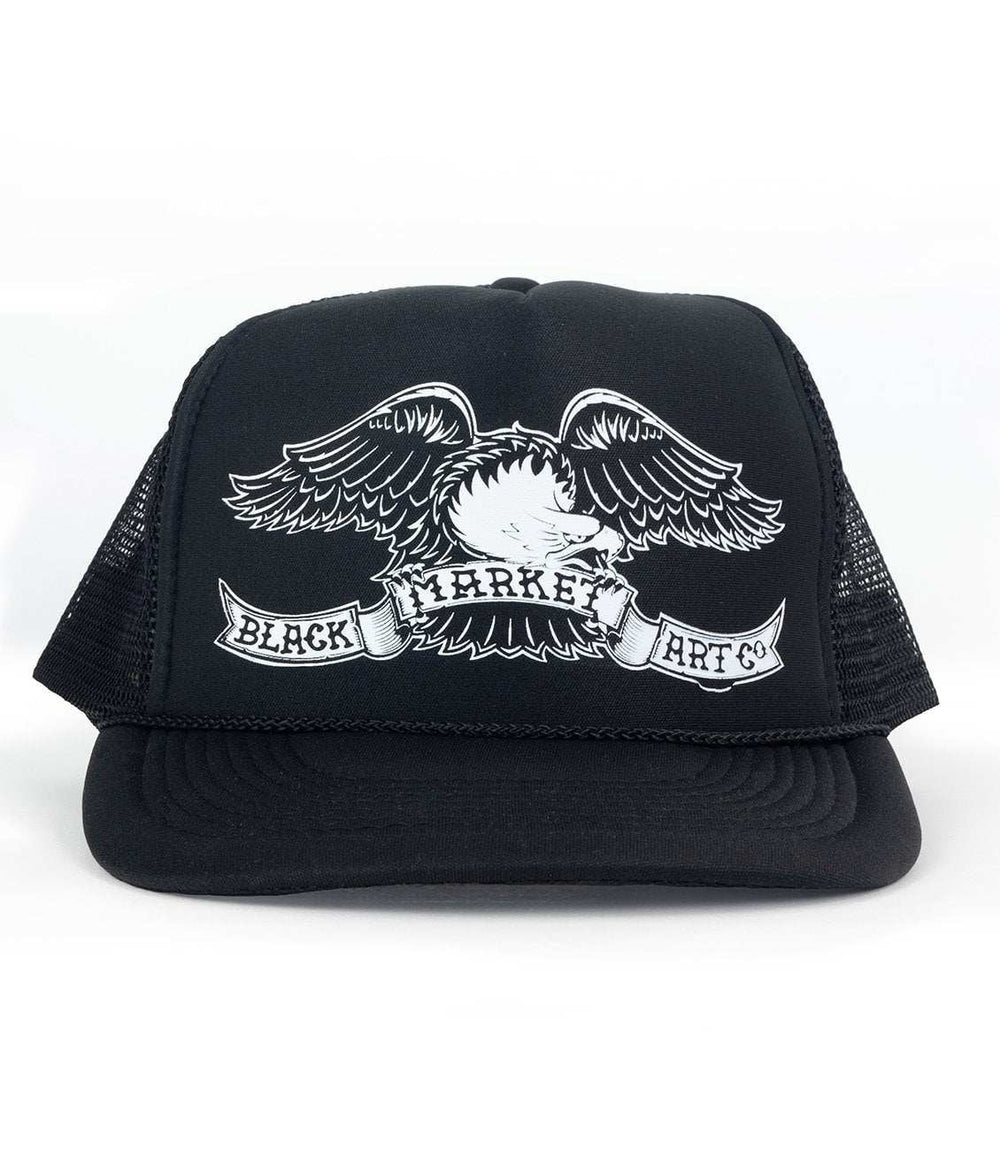 Black Market Art Company Eagle Foam Trucker Hat Print - Black Market Art Company - Flyclothing LLC