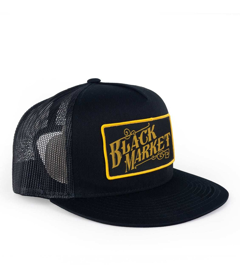 Black Market Art Company Black Market Gold Trucker Hat Print - Black Market Art Company - Flyclothing LLC