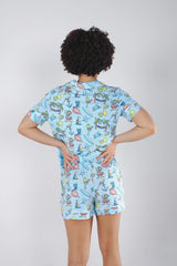 The Boat Drinks | Shinesty x Margaritaville® Button Down Short Pajama Set - Shinesty - Flyclothing LLC