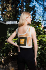 Bohemian Fusion Multi-Patterned Crochet Stitched Top - Boho Clothing and Accessories - Flyclothing LLC
