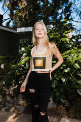 Bohemian Fusion Multi-Patterned Crochet Stitched Top - Boho Clothing and Accessories - Flyclothing LLC