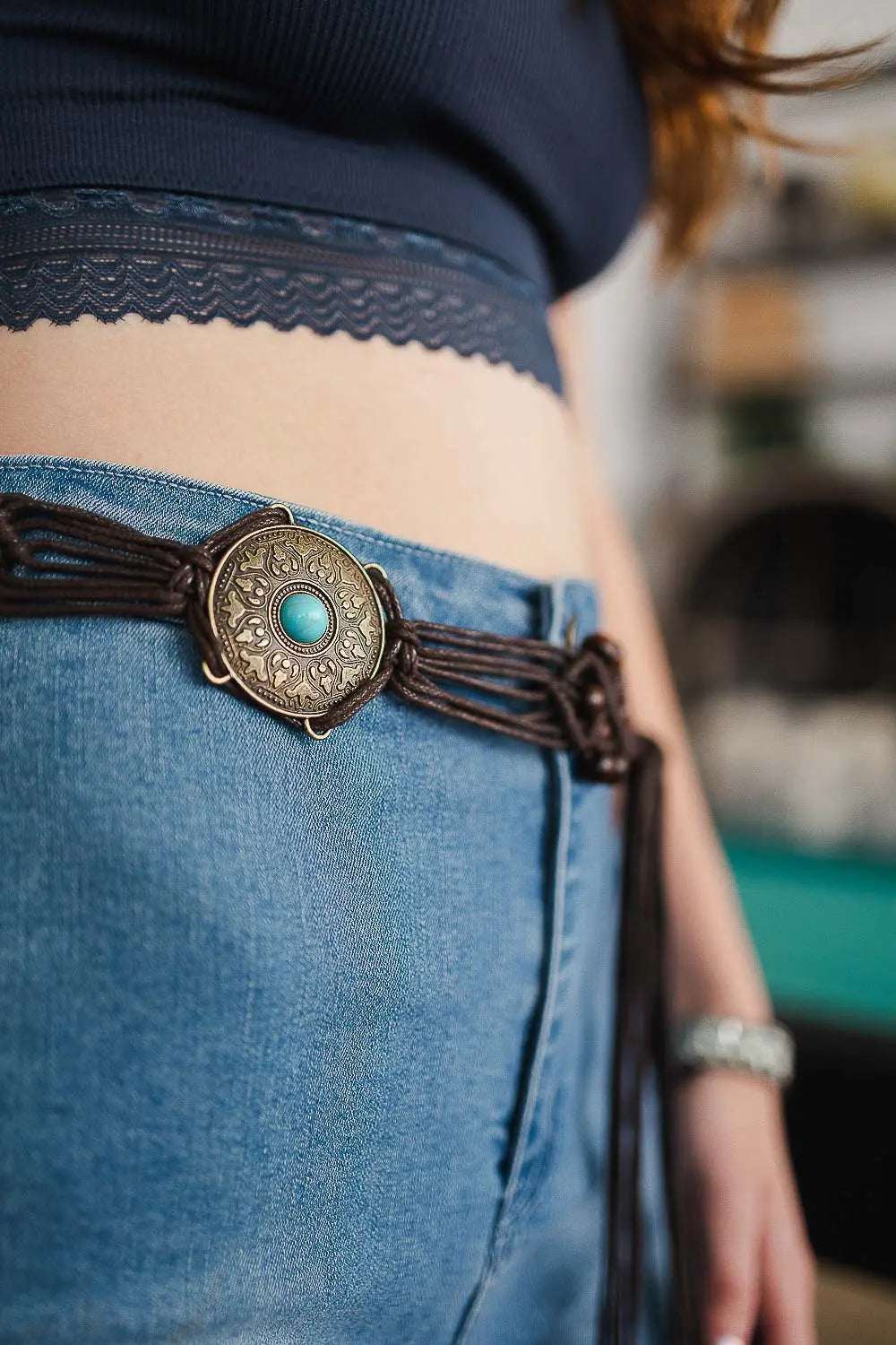 Boho Medallion Macrame Belt🧶