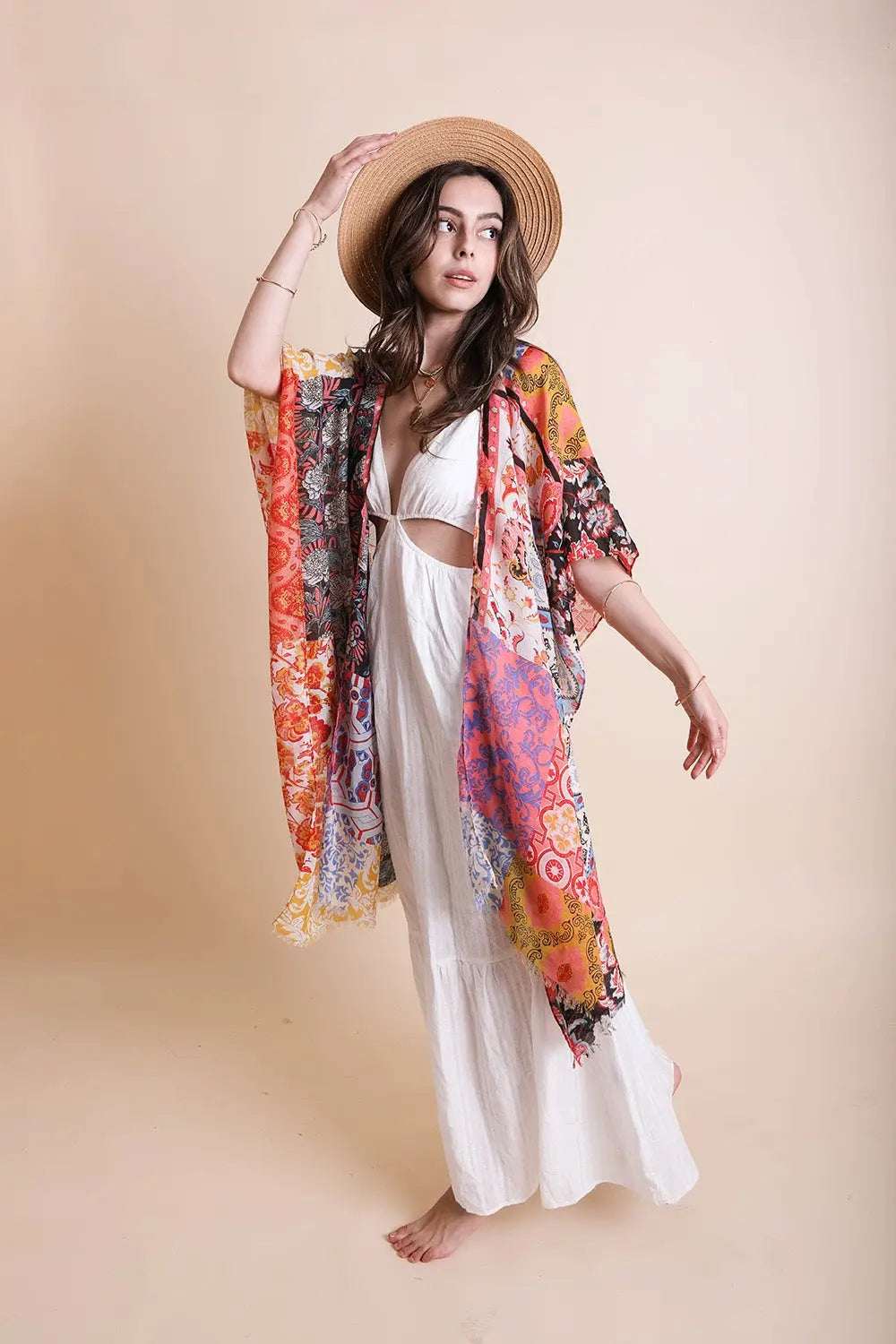 Boho Patchwork Kimono - Boho Clothing and Accessories - Flyclothing LLC