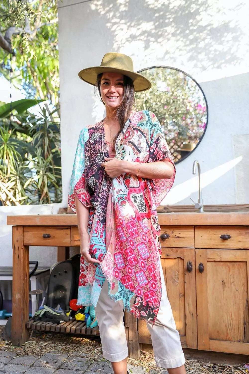Boho Patchwork Kimono - Boho Clothing and Accessories - Flyclothing LLC