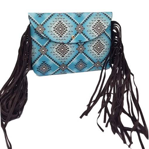 Boho Patterned Faux Leather Fanny Pack Crossbody Belt Bag - Madeline Love - Flyclothing LLC
