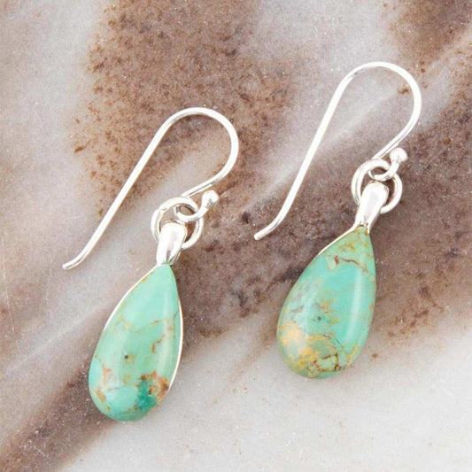 Bold Blue Turquoise and Sterling Silver Drop Earrings - Barse Jewelry - Flyclothing LLC