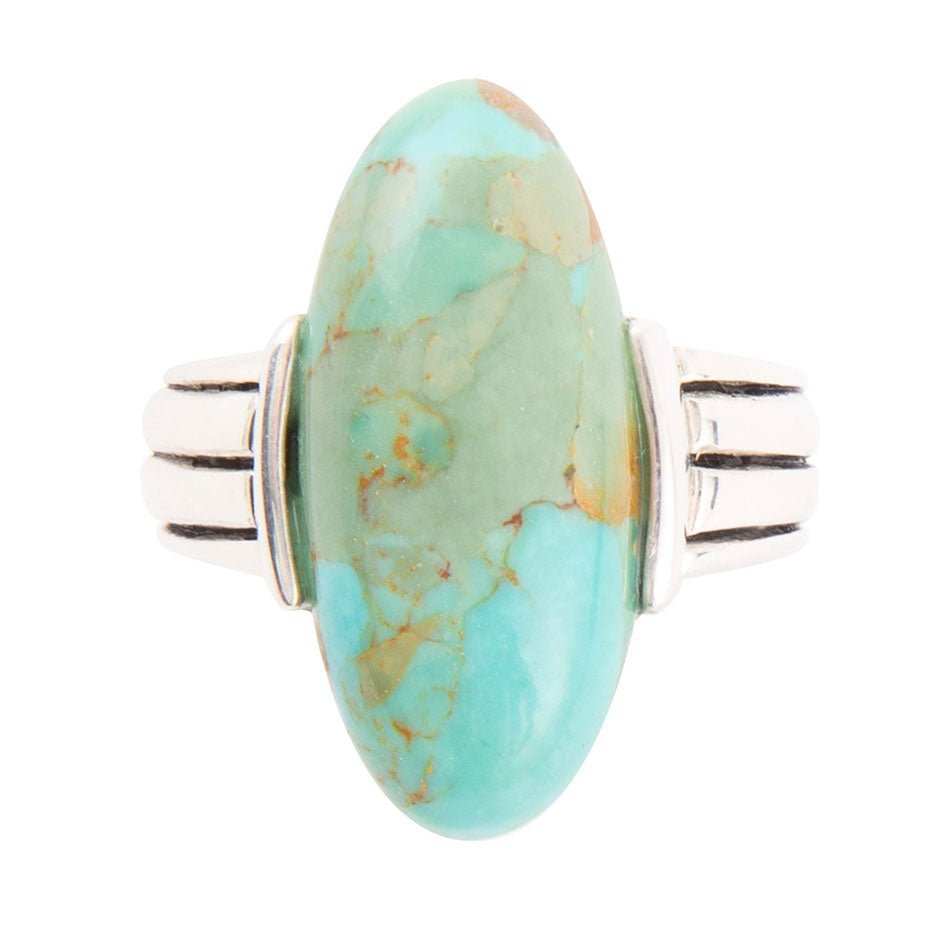 Bold Green Turquoise and Sterling Silver Ring - Barse Jewelry - Flyclothing LLC