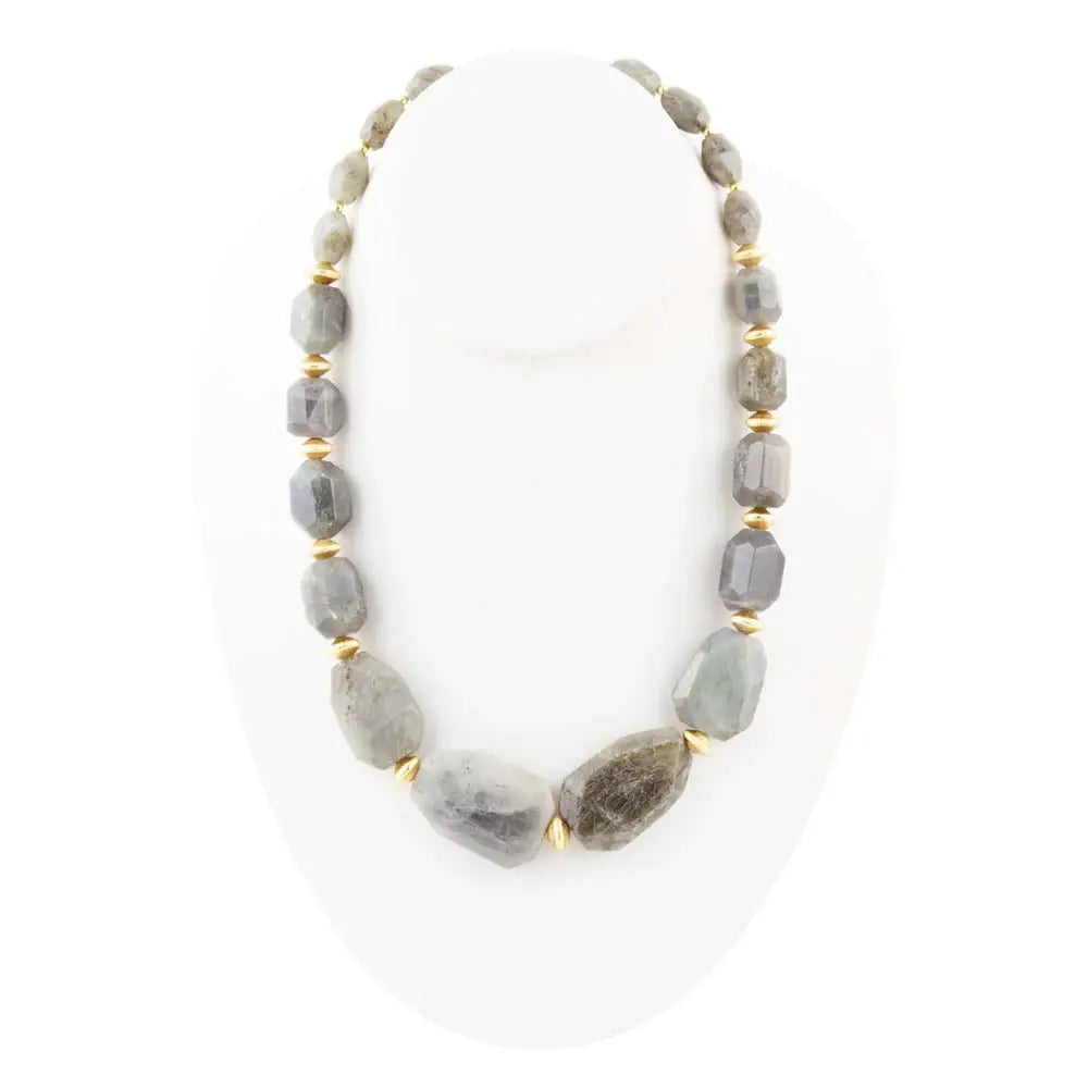 Bold Labradorite Statement Necklace - Barse Jewelry - Flyclothing LLC