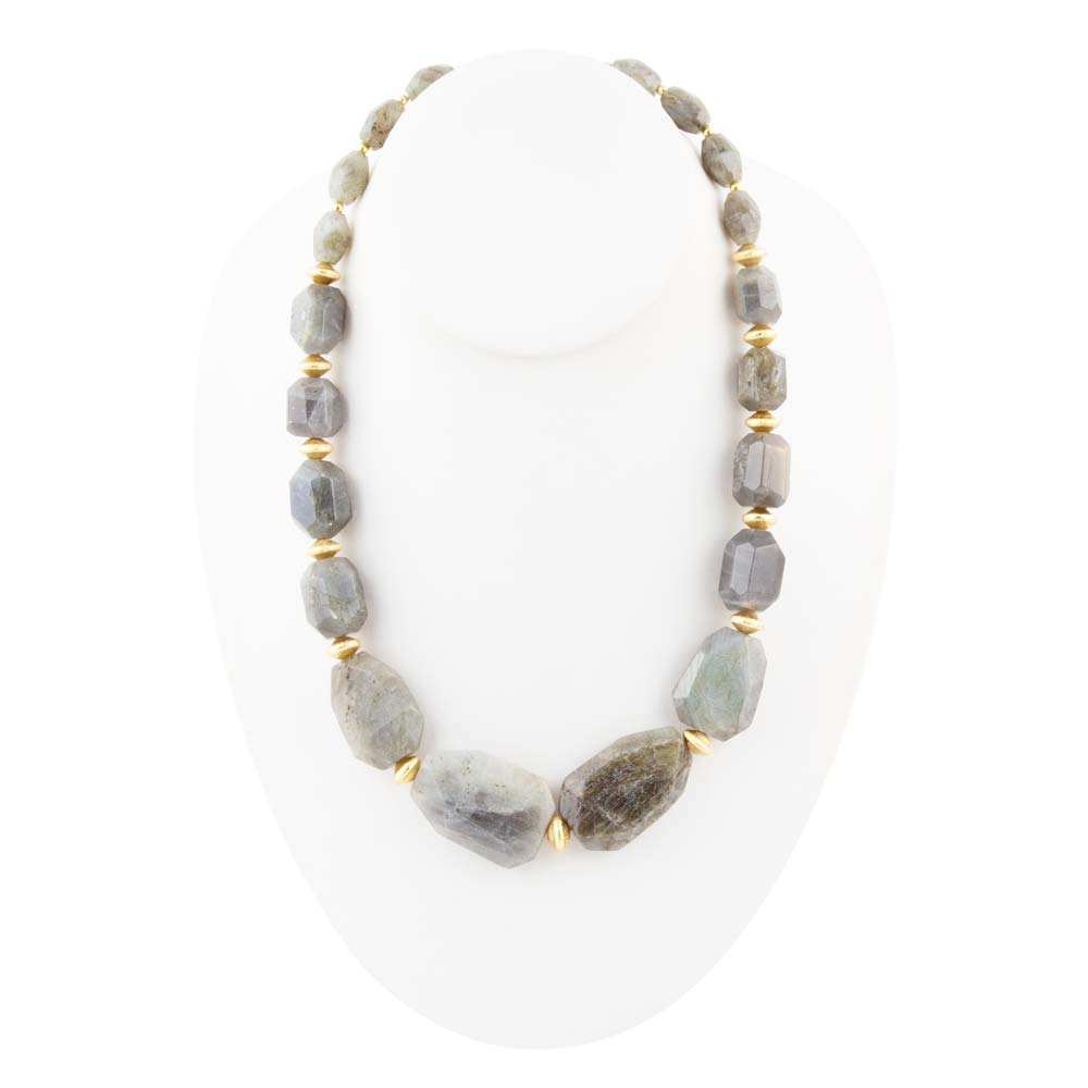 Bold Labradorite Statement Necklace - Barse Jewelry - Flyclothing LLC