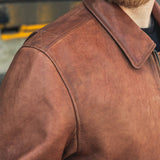 Moto Bomber - Men's Leather Jacket - First Manufacturing Company - Flyclothing LLC