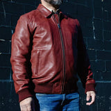 Moto Bomber - Men's Leather Jacket - First Manufacturing Company - Flyclothing LLC