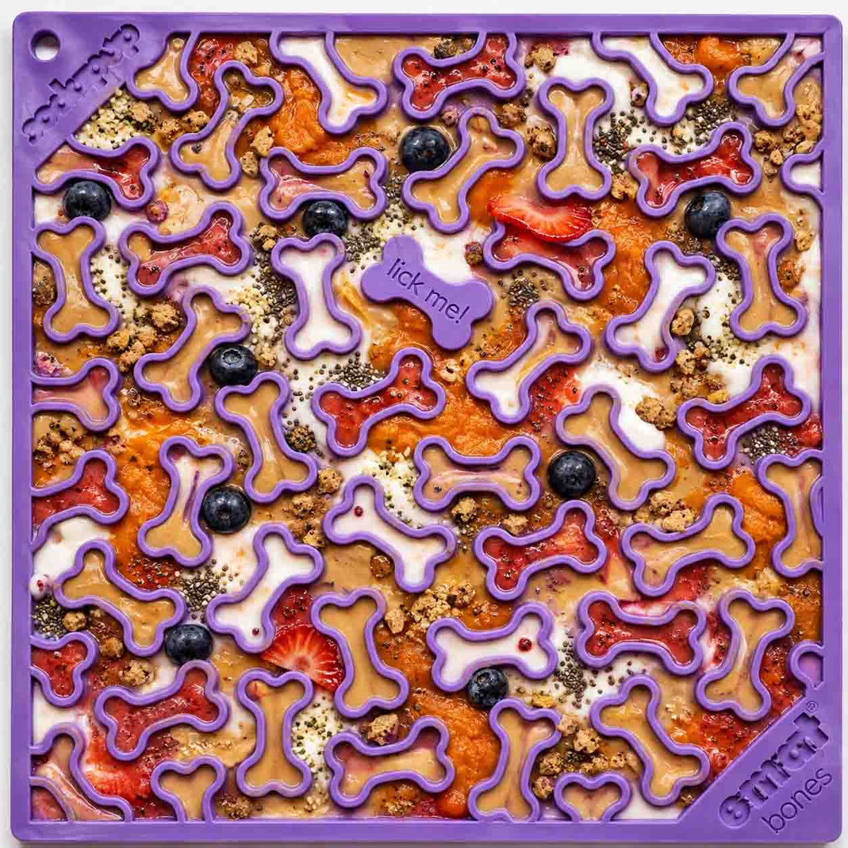 Bones eMat - Enrichment Lick Mat for Dogs and Cats | eMat Enrichment Toy for Anxiety Relief | SodaPup - SodaPup/True Dogs, LLC - Flyclothing LLC