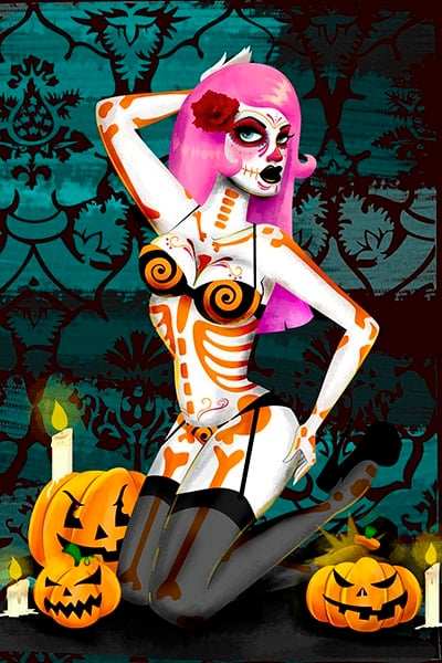 Black Market Art Company Bones Print - Black Market Art Company - Flyclothing LLC