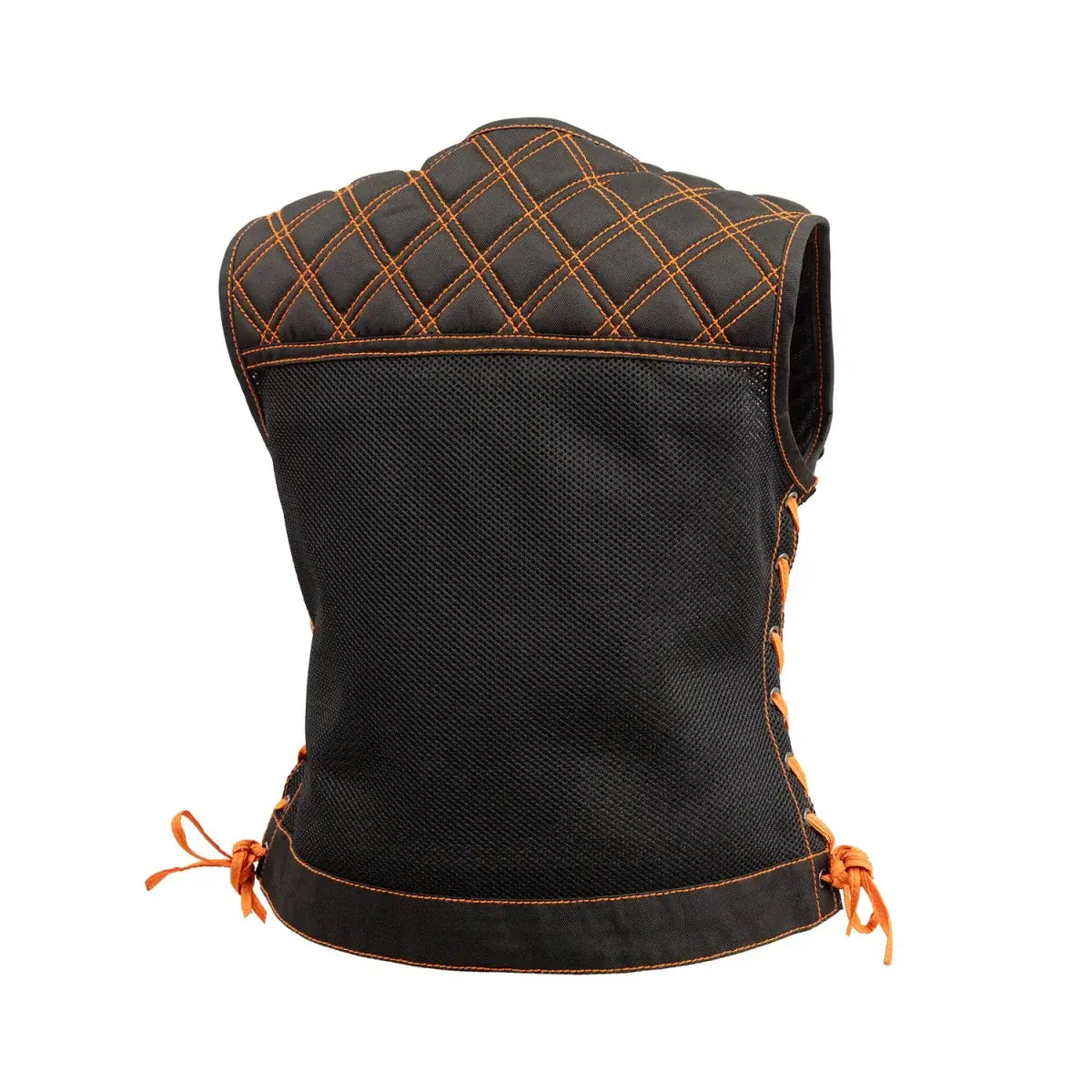 Bonnie Moto Mesh Women's Motorcycle Vest - Diamond Quilt - First Manufacturing Company - Flyclothing LLC