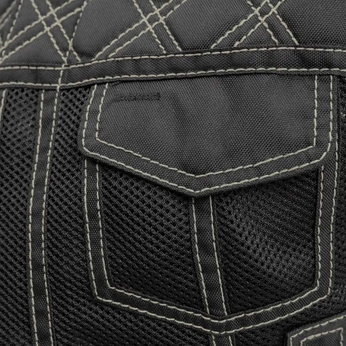 Bonnie Moto Mesh Women's Motorcycle Vest - Diamond Quilt - First Manufacturing Company - Flyclothing LLC