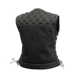 Bonnie Moto Mesh Women's Motorcycle Vest - Diamond Quilt - First Manufacturing Company - Flyclothing LLC