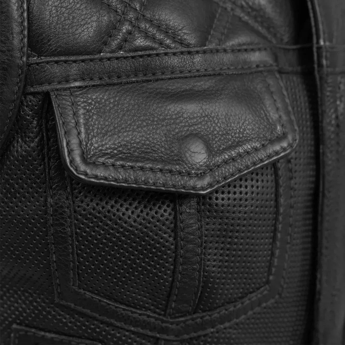 Bonnie Perforated Women's Motorcycle Leather Vest - First Manufacturing Company - Flyclothing LLC