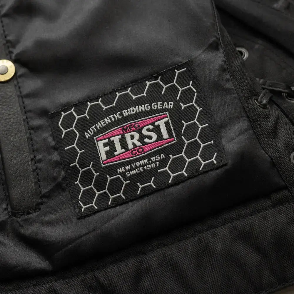 Bonnie - Women's Motorcycle Leather Vest - Diamond Quilt - First Manufacturing Company - Flyclothing LLC