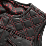 Bonnie - Women's Motorcycle Leather Vest - Diamond Quilt - First Manufacturing Company - Flyclothing LLC