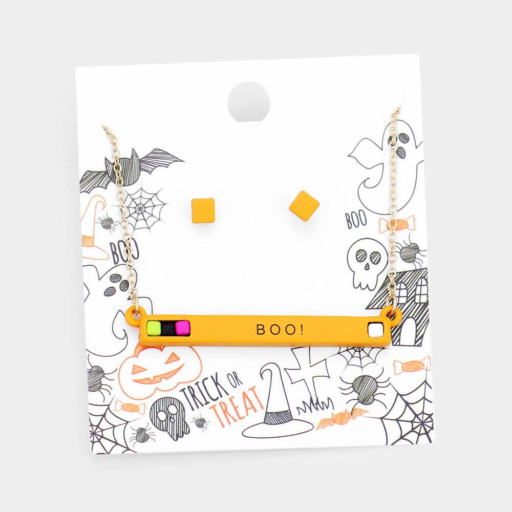 Boo Cube Resin Pendant Necklace - Madeline Love - Flyclothing LLC