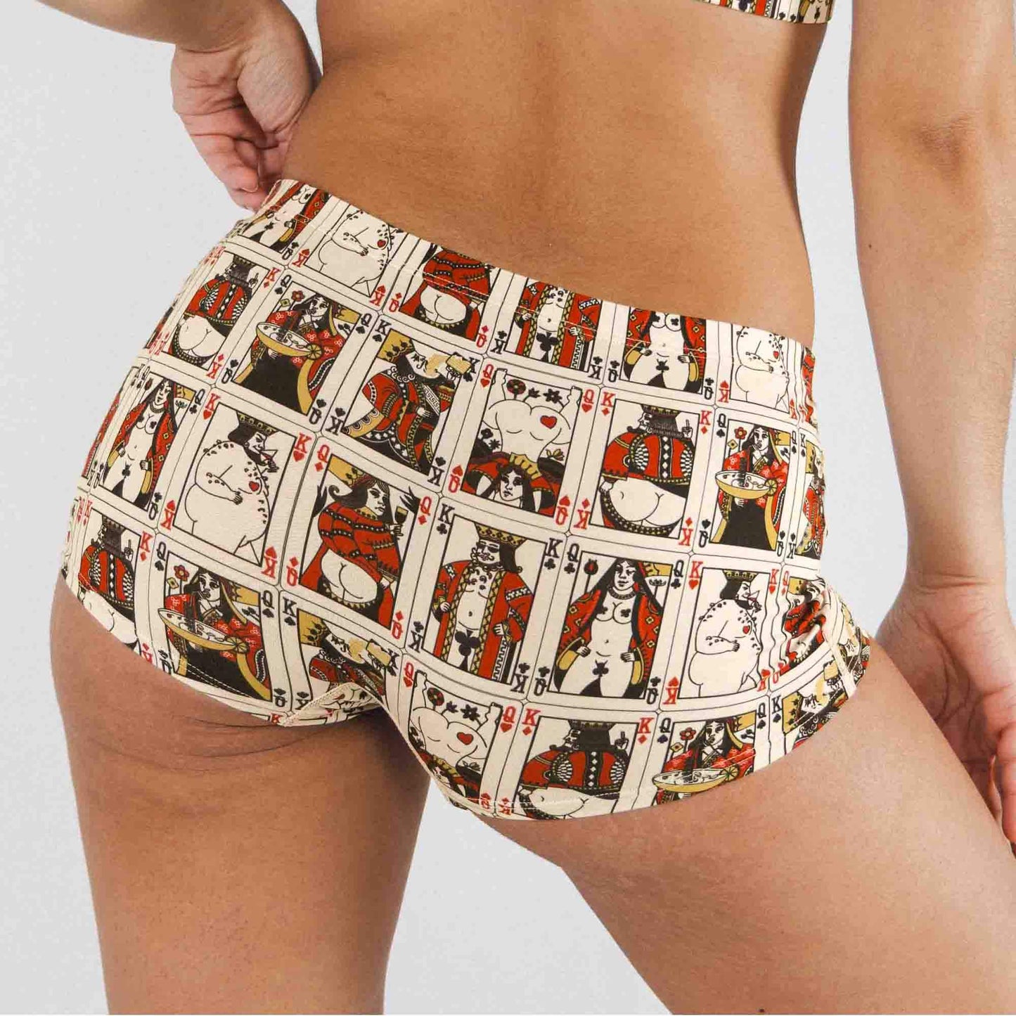 The Bottomless Blackjack | Vintage Playing Cards Modal Boyshort Underwear - Shinesty - Flyclothing LLC