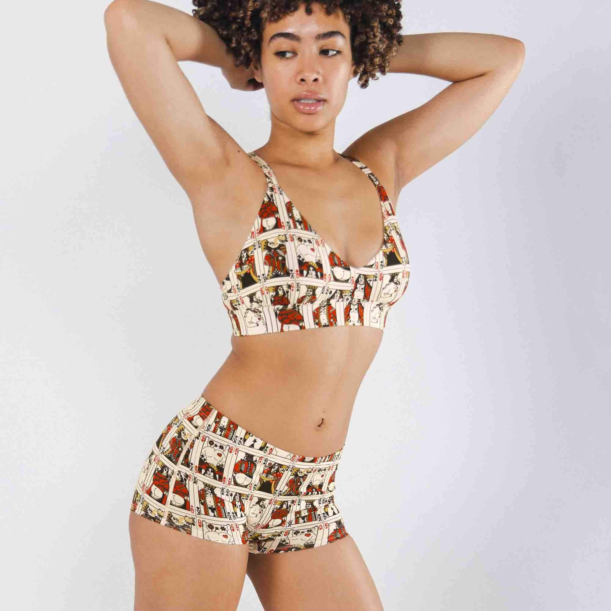 The Bottomless Blackjack | Vintage Playing Cards Modal Boyshort Underwear - Shinesty - Flyclothing LLC