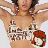 The Bottomless Blackjack | Vintage Playing Cards Boob Hammock™ Plunge Bralette - Shinesty - Flyclothing LLC