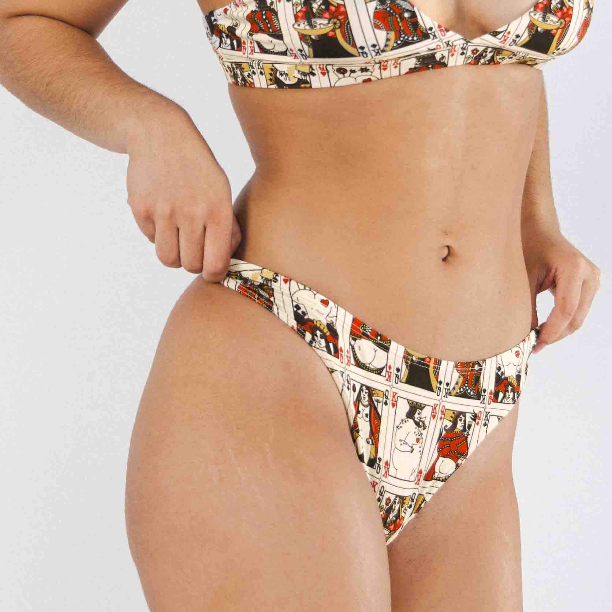 The Bottomless Blackjack | Vintage Playing Cards MicroModal Thong - Shinesty - Flyclothing LLC