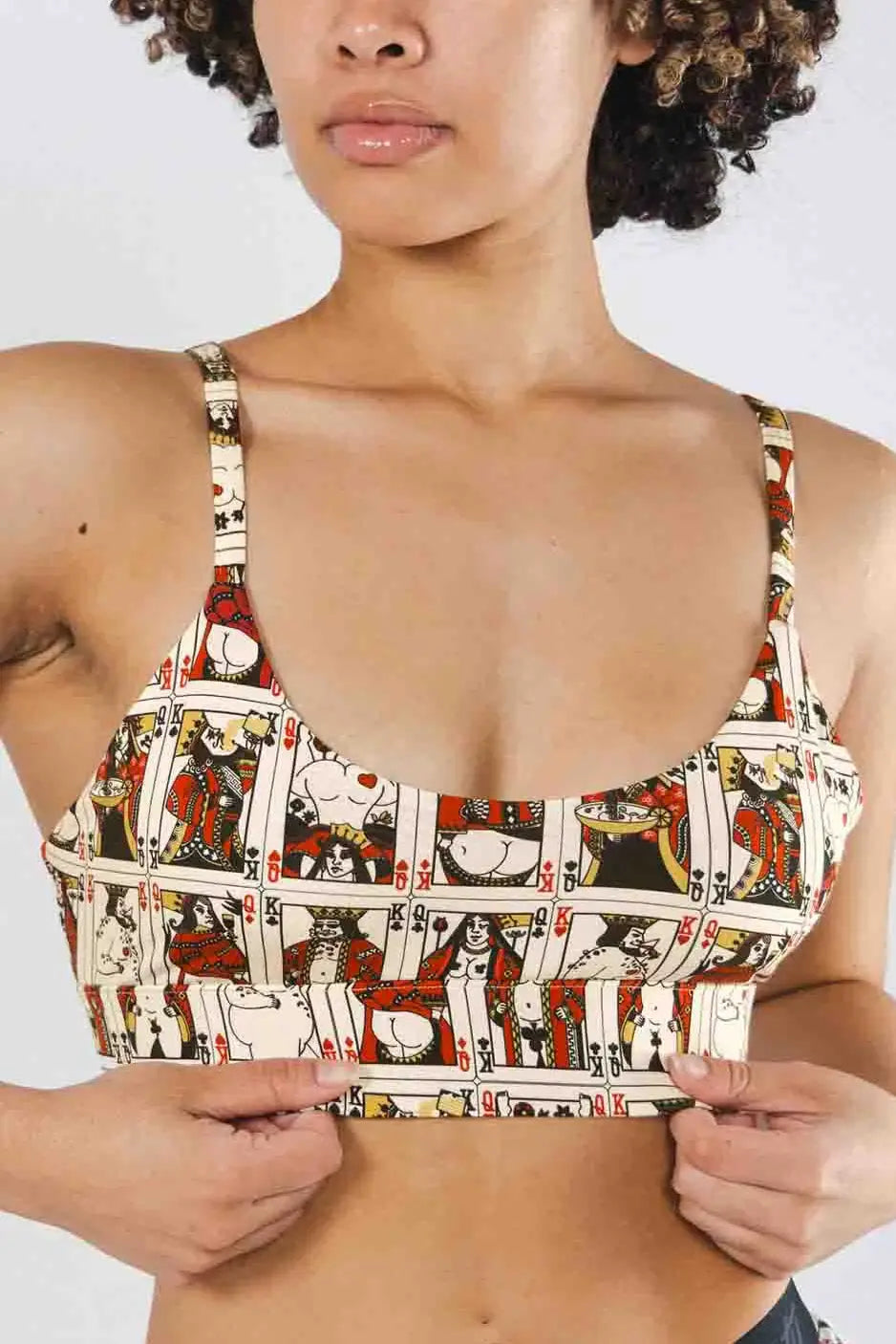 The Bottomless Blackjack | Vintage Playing Cards Boob Hammock™ Scoop Bralette - Shinesty - Flyclothing LLC